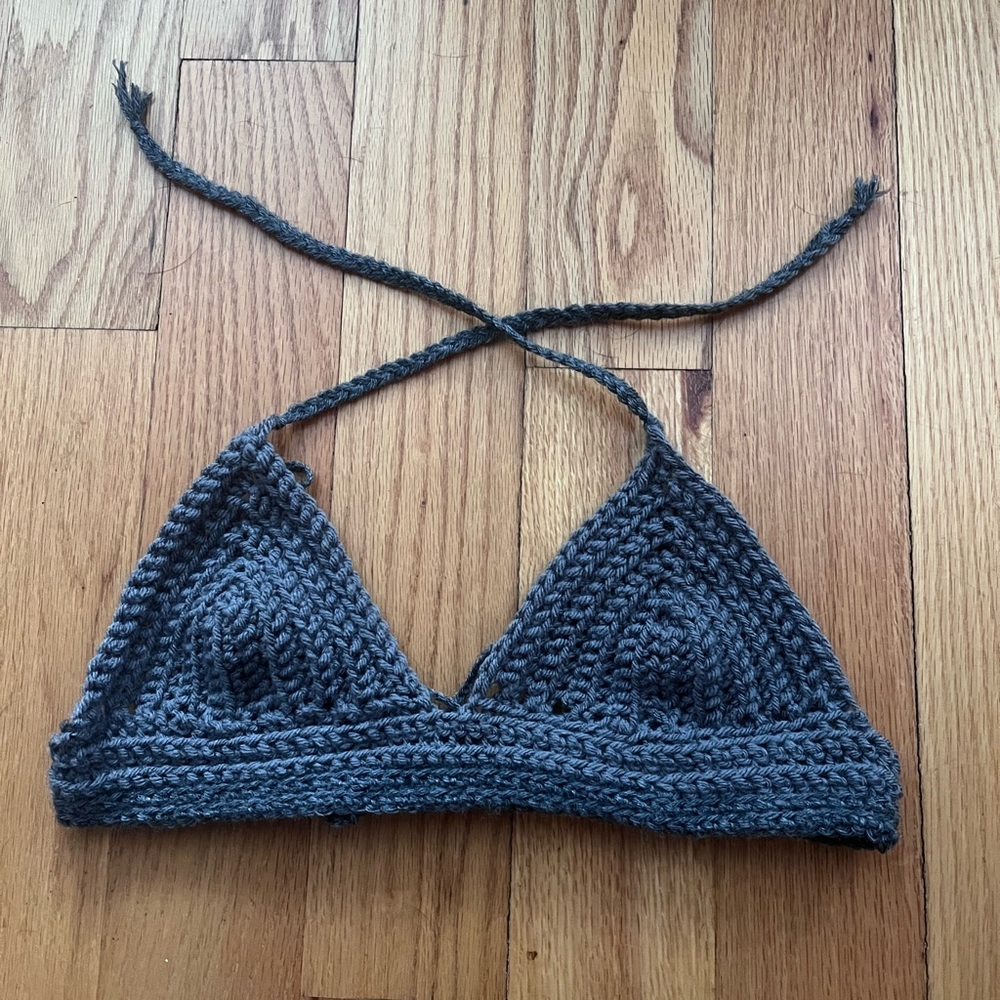Handmade adjustable crochet bikini top
